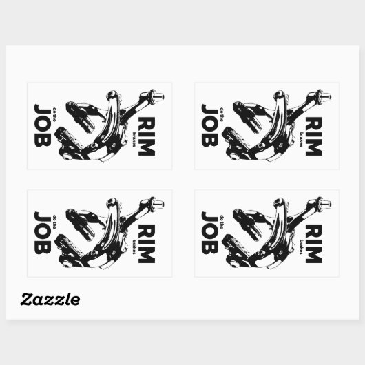 リムブレーキが仕事のサイクリング 長方形シール (シート)