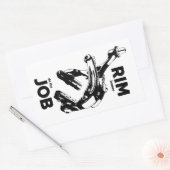 リムブレーキが仕事のサイクリング 長方形シール (封筒)