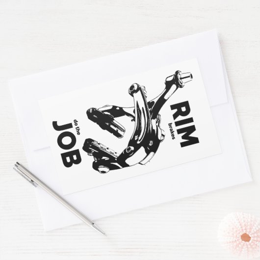 リムブレーキが仕事のサイクリング 長方形シール (封筒)