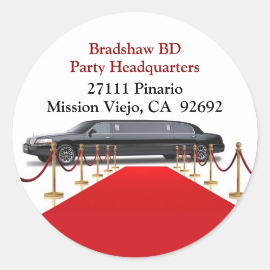 リムー差出人住所ステッカー ラウンドシール (正面)