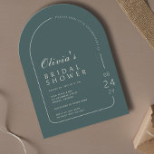 リメッドスプルースモダンアーチフォトブライダルシャワー 招待状