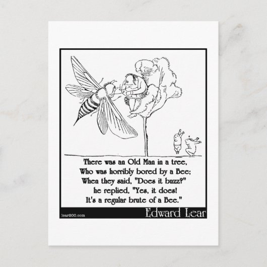 リメリックの木に住むエドワード・リアの老人 ポストカード (正面)