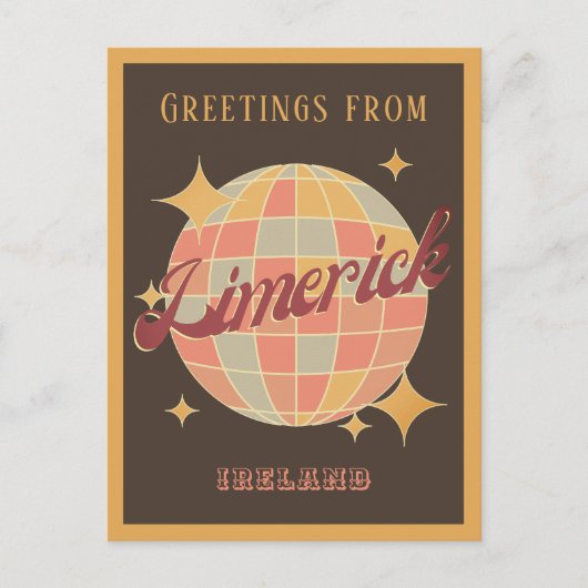 リメリックシティアイルランドレトロヴィンテージはがき ポストカード (正面)