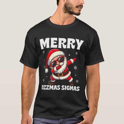 リメリーッツマスシグマススキビディリッツマスクリスマスリズ Tシャツ (正面)