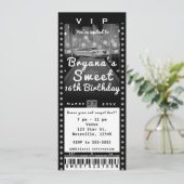 リモインシティブラック&ホワイトパーティーチケット招待状 招待状 (スタンド正面)