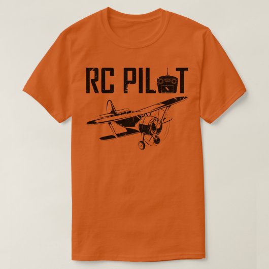 リモコン飛行機飛んでいるRcパイロット Tシャツ (デザイン正面)