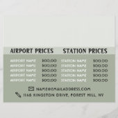 リモタクシーサービス 料金一覧広告 チラシ (裏面)