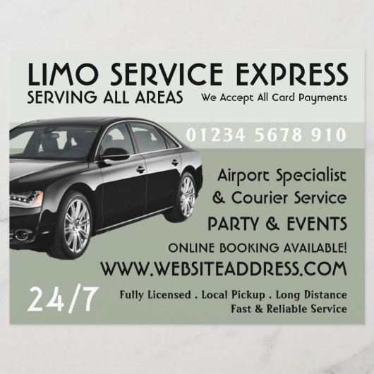 リモタクシーサービス 料金一覧広告 チラシ (正面)