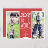 リモダンボンホリデーフォトカード – 赤 シーズンカード (正面/裏面)