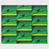 リモネンのスパローシルエット ラッピングペーパー (フラット)