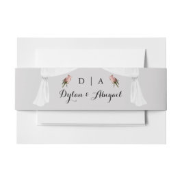 リモノグラムのットグレーとバラの結婚ベリーバンド 招待状ベリーバンド