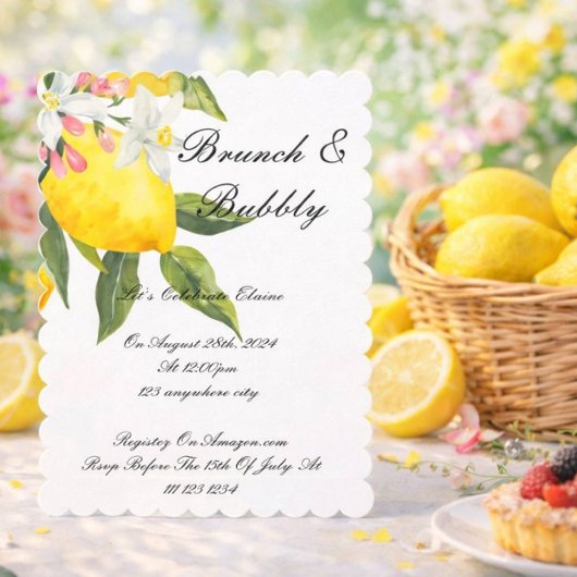 リモンチェッロ ブライダルシャワー 招待状