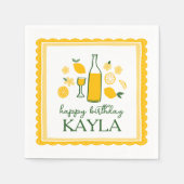 リモンチェッロ レモネード レモン カスタム 誕生日 スタンダードカクテルナプキン (正面)