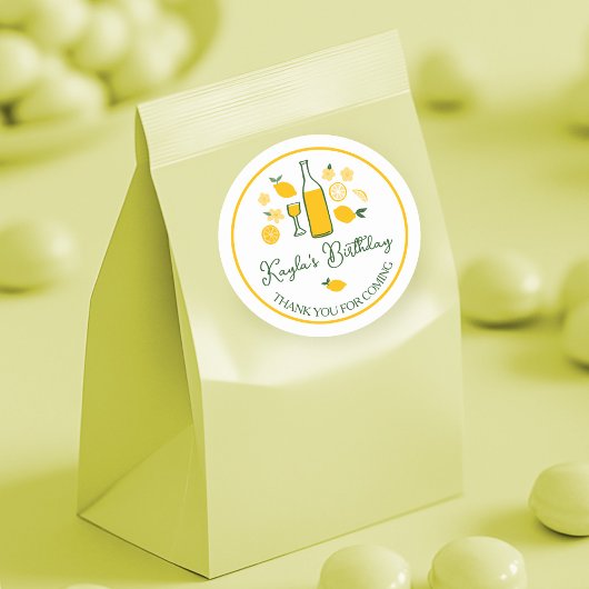 リモンチェッロ レモネード レモン カスタム 誕生日 ラウンドシール
