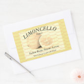 リモンチェロのラベル 長方形シール (封筒)