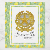 リモンチェロイタリアン共和国あなたのテキスト ワインラベル (シングルラベル)