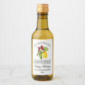 リモンチェロウォーターカラーホリデーミニボトルラベル ワインラベル (正面)