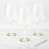 リモンチェロスライムレモン デザイン - カップル名 ワイングラスタグ (セット)