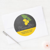 リモンチェロフェイクカルボードラベル ラウンドシール (封筒)