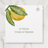 リモンチェロボトルラベル、ラブリーレモンウォーター色 フェイバータグ (裏面)