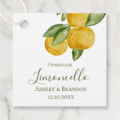 リモンチェロボトルラベル、ラブリーレモンウォーター色 フェイバータグ (正面)