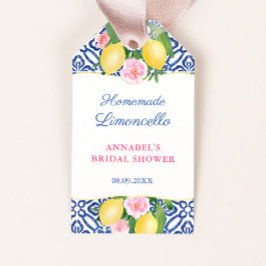 リモンチェロポジターノレモンブライダルシャワーメッセージカード ギフトタグ