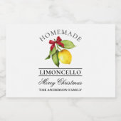 リモンチェロメリークリスマススモールボトルラベル スパークリングワインラベル (シングルラベル)