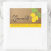 リモンチェロラベル、小さな長方形レモンステッカー 長方形シール (バッグ)