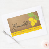 リモンチェロラベル、小さな長方形レモンステッカー 長方形シール (封筒)