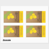 リモンチェロラベル、小さな長方形レモンステッカー 長方形シール (シート)