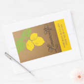 リモンチェロラベル、小さな長方形レモンステッカー 長方形シール (封筒)