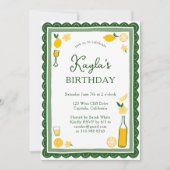 リモンチェロレモネードレカスタムモンズ誕生日パーティー 招待状 (正面)