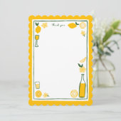 リモンチェロレモネードレカスタムモンパーソナライズされたズ サンキューカード (スタンド正面)