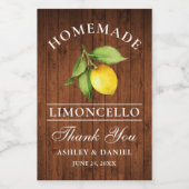 リモンチェロレモンウッド感謝していミニボトルラベル ワインラベル (シングルラベル)