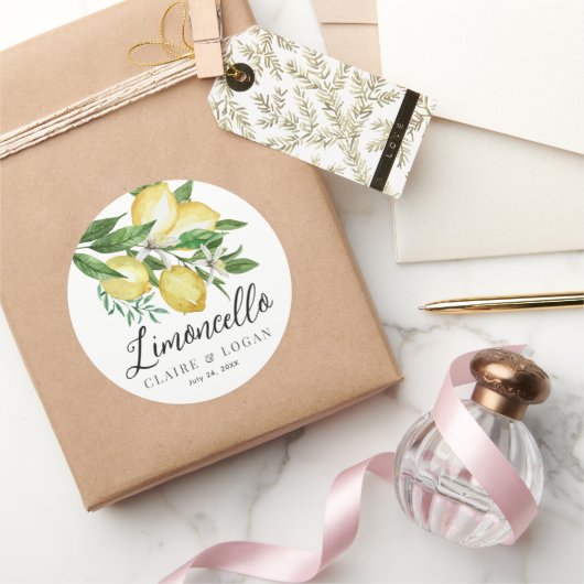 リモンチェロレモンシトラス結婚フローラ ラウンドシール (ギフト)