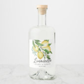 リモンチェロレモンシトラス結婚フローラ リキュールボトルラベル (正面)