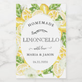 リモンチェロレモンツリーフェイスミニボトルラベル ワインラベル (シングルラベル)