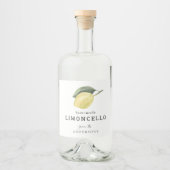 リモンチェロレモンフローラホワイト リキュールボトルラベル (正面)