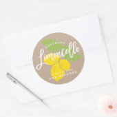 リモンチェロレーベル、レモンイラストレーション ラウンドシール (封筒)