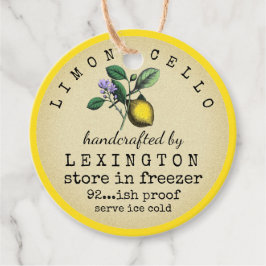 リモンチェロヴィンテージラウンドボトルつるズ フェイバータグ