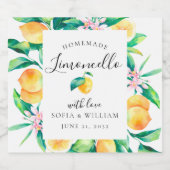 リモンチェロ水カラーレモン酒ボトルラベル リキュールボトルラベル (シングルラベル)