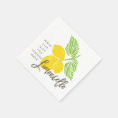 リモンチェロ・カクテルナプキン与えは、あなたの人生 スタンダードカクテルナプキン (角)