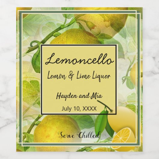 リモンチェロ ワインラベル (シングルラベル)