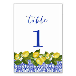 リモンIレモイタリアンン&ブルータイルテーブル番号 テーブルナンバー