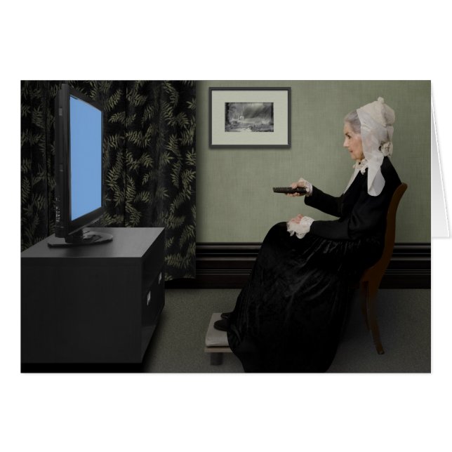 リモートとのT.V.を見ているホイスラーの母 (正面横)