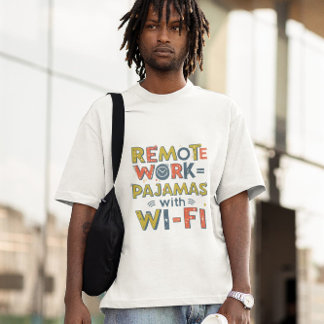 リモートオフィスのユーモア - 面白い仕事のプレゼント Tシャツ