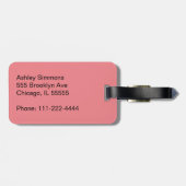 リモートサンセットビーチパームツリーワードアート ラゲッジタグ (裏面横)