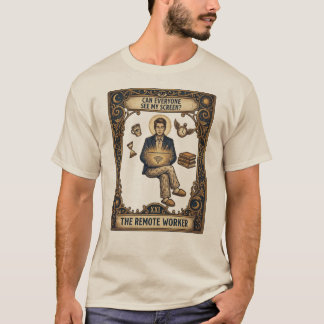 リモートワーカータロットカードTシャツ | 楽しい仕事  Tシャツ