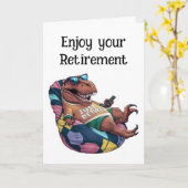 リモート制御で豆バッグ椅子に座っているTrex カード (黄色い花)