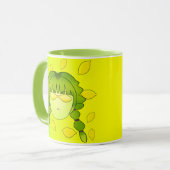 リモーナズグリーンダブル顔 マグカップ (正面左)